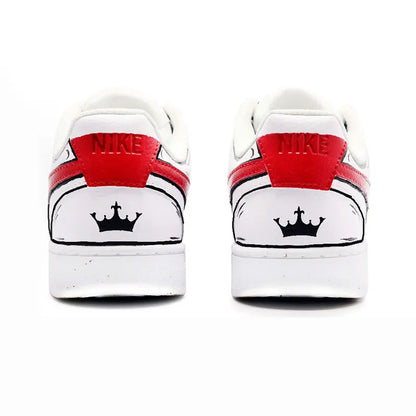 Custom Sneakers Nike Court Vision 1 Graffiti Anime Series Wear-Resistant Men's Skate Shoes