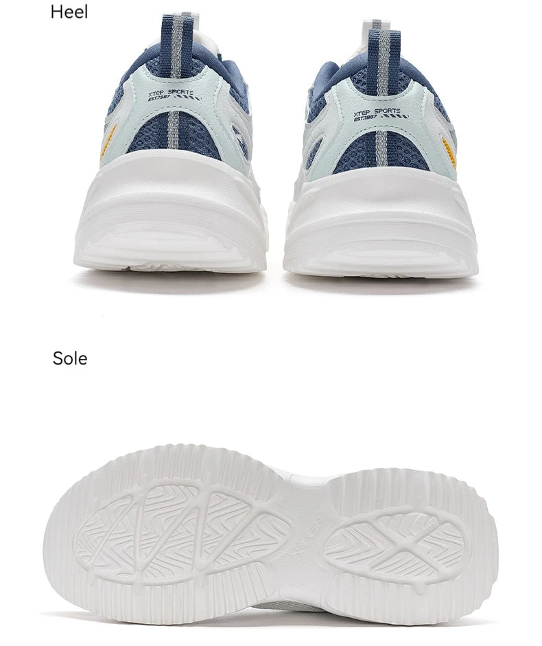 Zapatillas casuales Xtep para hombre, calzado deportivo de verano resistente, con cordones, antideslizante y resistente al desgaste para exteriores 876219320026