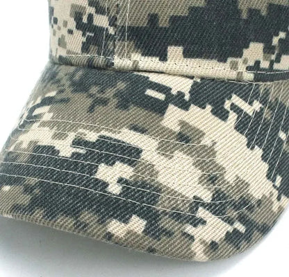 Casquettes de baseball camouflage pour homme, casquette tactique anti-UV, ajustable, style militaire, camouflage, airsoft, chasse, camping, randonnée, pêche