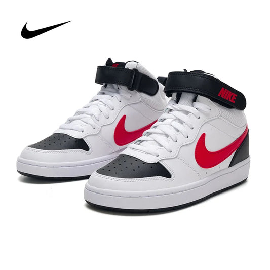 Nike Unisex Youth Court Borough Mid 2 Velcro Strap High-Top Outdoor Casual Sneakers CD7782-110