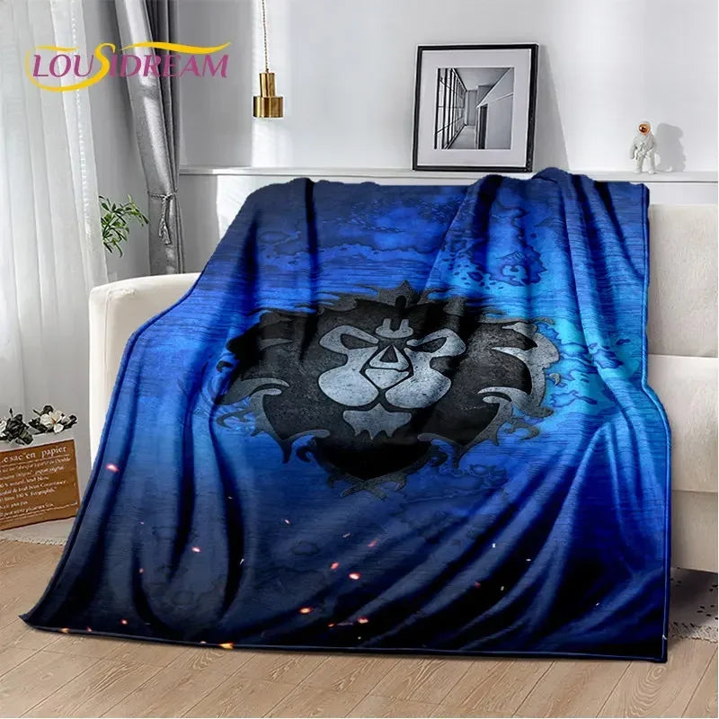 World of Warcraft,WOW ,Game Gamer Soft Plush Blanket,Flannel Blanket Throw Blanket for Living Room Bedroom Bed Sofa Picnic Cover
