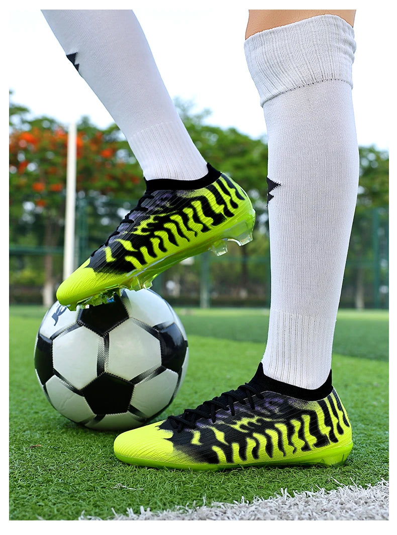 Chaussures de football professionnelles pour hommes, chaussures de football de société, crampons, chaussures de football d'intérieur et d'extérieur, chaussures d'entraînement originales, baskets rapides