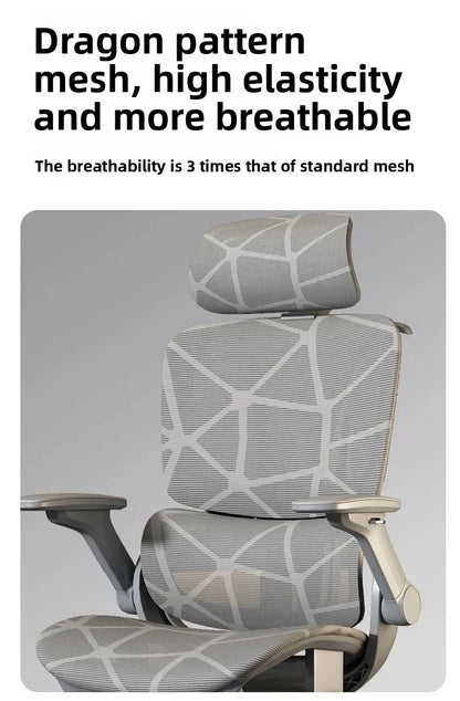 Sedia da ufficio e gaming ergonomica Air Titan Full Mesh per computer, con supporto lombare a tre zone e design ad alta ventilazione per scrivania da studente