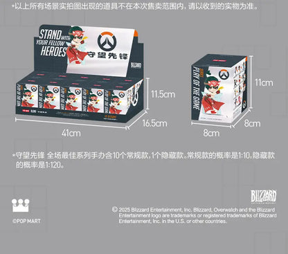POP MART Original Overwatch Play Of The Game Series Blind Box PVC-Sammelfiguren, Schreibtischdekoration, Mädchen-Spielzeugmodell für Fans