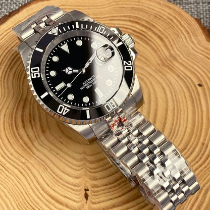 200m wasserdichte Miyota 8215 Automatikuhr für Herren, Taucheruhr, 40mm, mechanisches Uhrwerk, Leuchtanzeige, Jubilee-Armband, Glide-Lock-Schließe