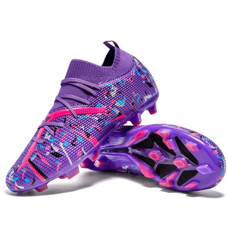 Chaussures de football à pointes longues pour hommes, chaussures de sport d'intérieur, chaussures de football professionnelles, chaussures souples respirantes unisexes, livraison directe