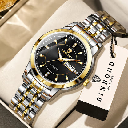 Genuine BINBOND luxury quartz watches for women – Water-resistant and luminous model – Gift idea (gift box included)