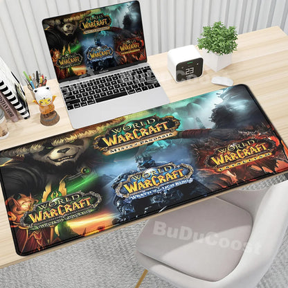 Anime World of Warcraft skrivbordsunderlägg, gamingmusmatta, datortillbehör, XXL, Lock Edge, tangentbord, musmatta, Gamer Mause, kontorsmattor