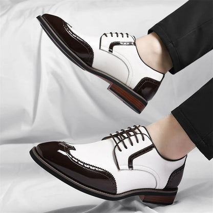PU Leather Men's Oxford Shoes Heighten Formal Casual Shoes Business Male Suit Shoes New Design Derby Footwear Walking Sneakers