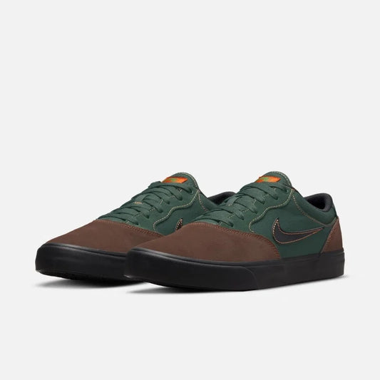 Nike Sb Series Swoosh Suede Wear-Resistant Everyday Skate Shoes for Men and Women, New Lightweight Comfortable Thin-Soled Durable Outdoor Low-Top Flat Shoes, Fashionable Versatile Lightweight Green-Brown Color Commuting Casua