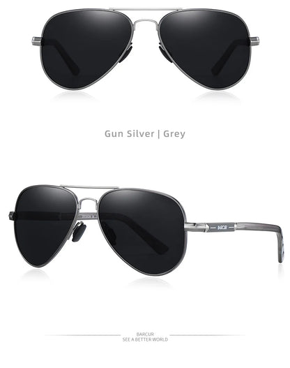 BARCUR polarizált férfi napszemüveg, pilóta napszemüveg férfiaknak, kiegészítők, vezetéshez, horgászathoz, túrázáshoz, szemüveg, Oculos, Gafas De Sol