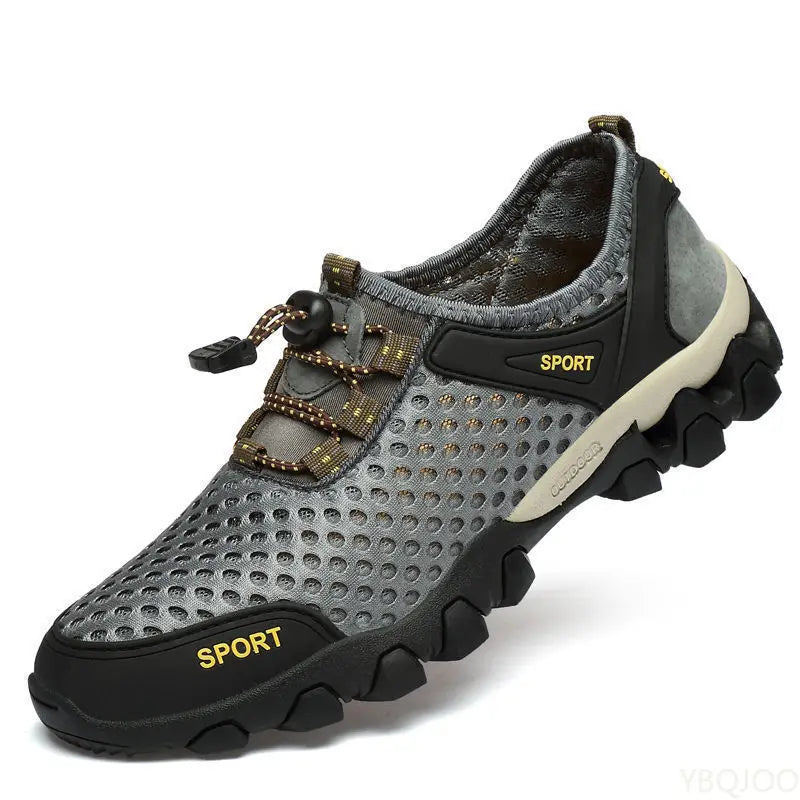 Summer Fashion Breathable Water Wading Men's Shoes, Sports and Leisure Running Trend Flat-Bottomed Mountaineering Sports Shoes