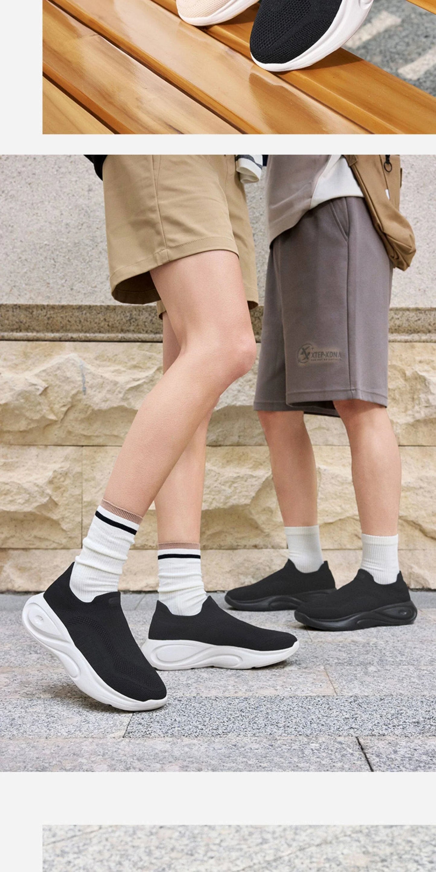 Xtep Anti-Slip Lightweight Soft Mid sole Rebound For Male Breathable Comfortable Casual Shoes 874219320013