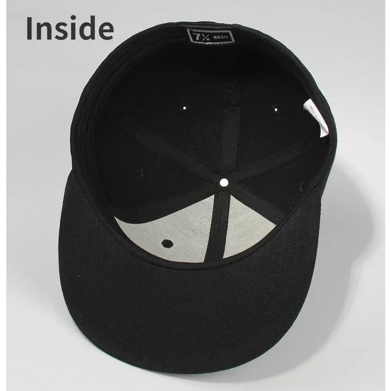 Duża czapka skateboardowa z zapięciem z tyłu dla mężczyzn, o obwodzie 64 cm, dopasowana czapka baseballowa XXL, męska czapka typu snapback w dużym rozmiarze, gładka czapka futbolowa, 60 cm, 62 cm