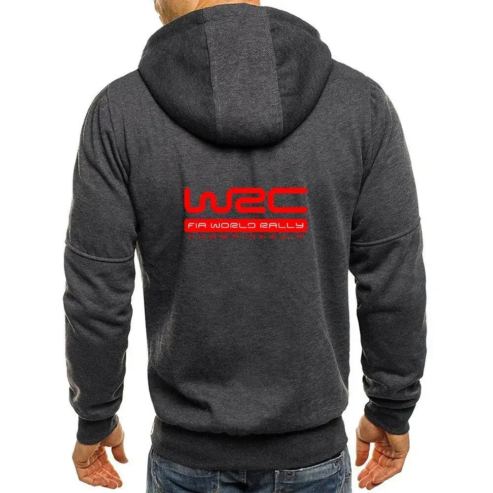 New Spring Autumn Men's World Rally Championship WRC Logo Printing Fashion Hooded Streetwear Casual Zipper High Quality Hoodies, produit gaming premium Fraquane, produits de luxe