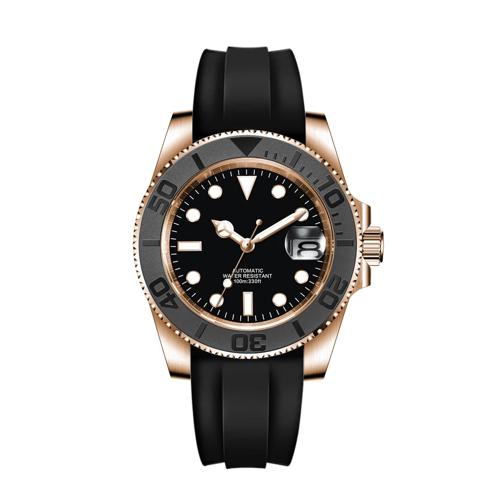 Customized Logo Men's Mechanical Automatic Wristwatch NH35 Movement 40mm Dial 100M Waterproof Sapphire Glass DIY Corgeut