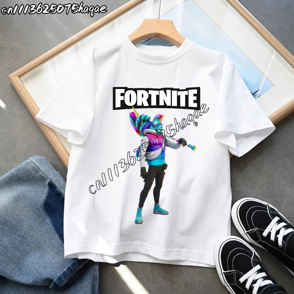 Neue Fortnite-Sommer-T-Shirts für Kinder, Cartoon-Figur-Grafik-T-Shirt, lässige Sport-Kurzarmtops für Jungen