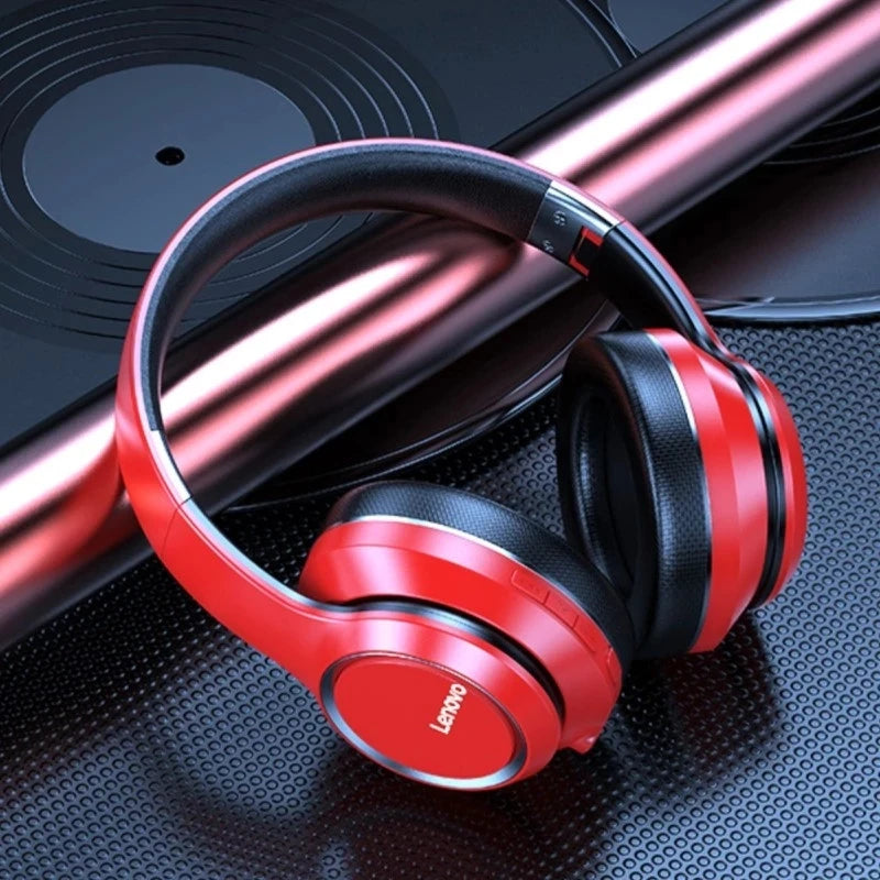 Lenovo HD200 Wireless Bluetooth Over-Ear Headphones – Noise Cancelling HiFi Stereo Gaming Headset with Microphone