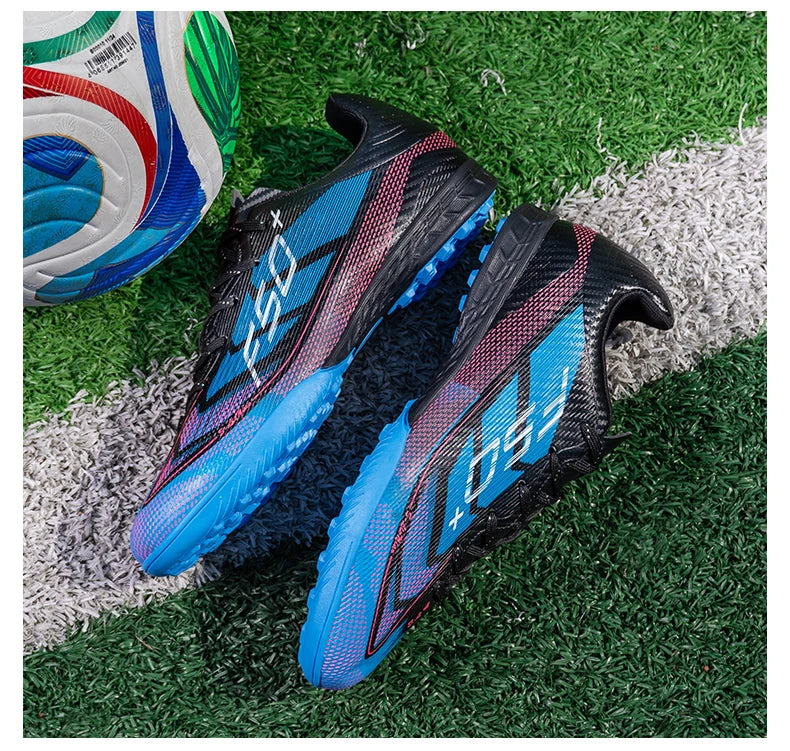 Chaussures de football pour hommes, crampons d'entraînement rapides pour terrain extérieur, chaussures de football à crampons pour terrain synthétique, baskets basses originales unisexes