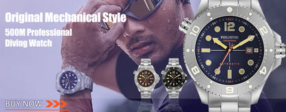 FeelNever Top Brand Luxury Mechanical Watch Profession Casual Sport Stainless Steel Automatic Men's Watches Fashion Wristwatches