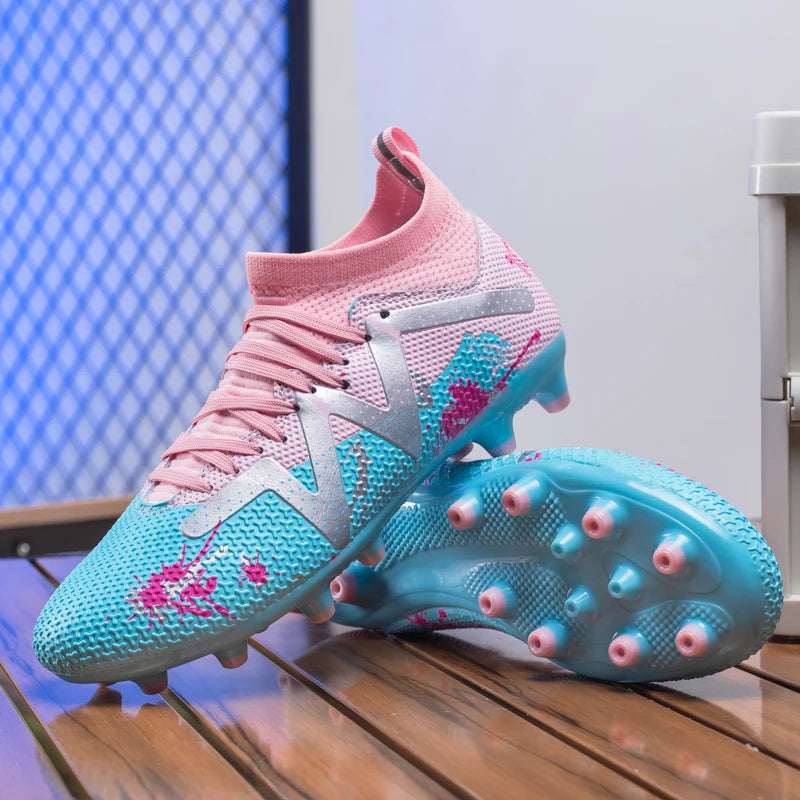 Zapatillas de fútbol para hombre, tacos de alto rendimiento, calzado profesional de fútbol sala, botas rápidas para campo de fútbol, zapatillas originales de entrenamiento para niño