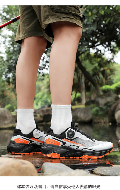 Scarpe da running da uomo primavera/estate, scarpe da trekking outdoor resistenti all’usura con chiusura BOA, stile sportivo e casual traspirante