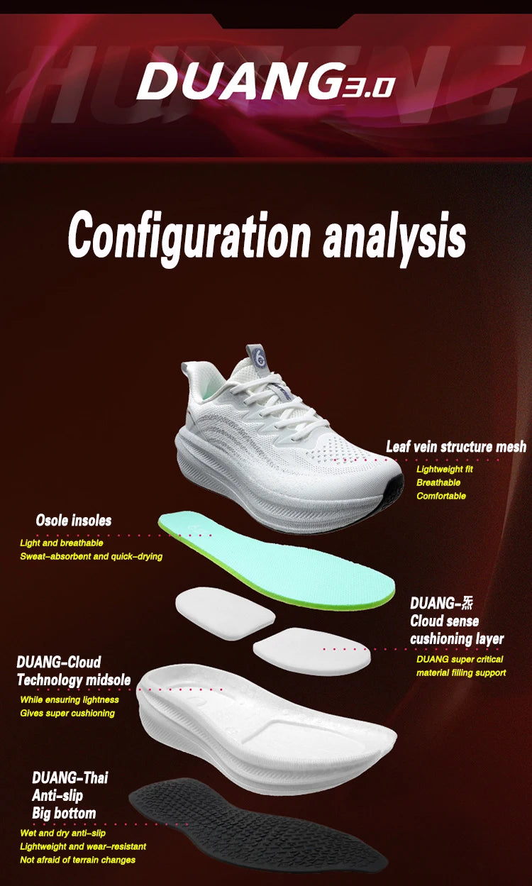 DUANG Waterproof Sports Shoes For Men And Women Marathon Running Shoes Casual Shoes Outdoor Athletics Anti Slip