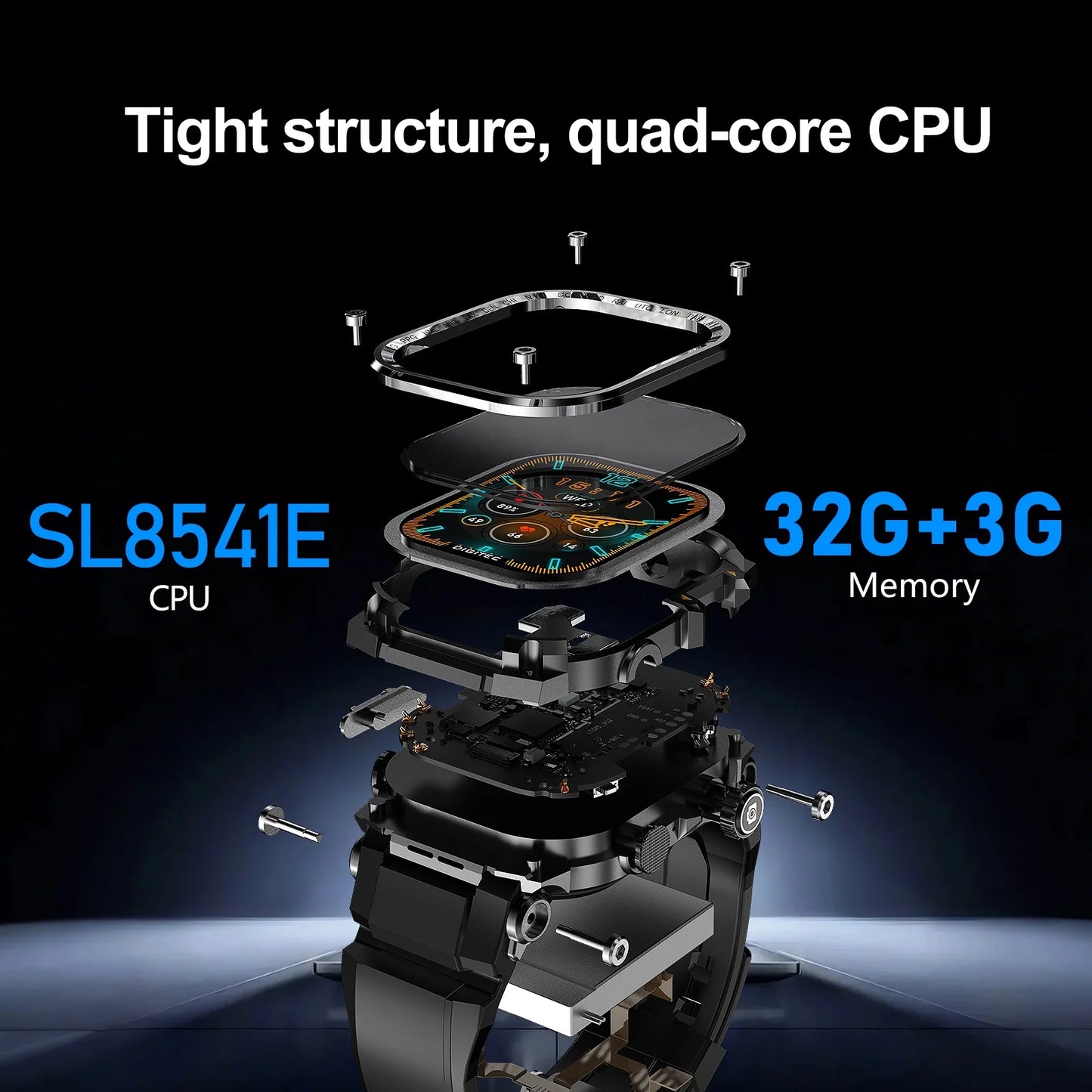 APPLLP 7 MAX Smartwatch 4G SIM Full Network Android OS GPS WiFi 2.06-inch Rotating Camera 32GB RAM 256GB Storage Latest Model