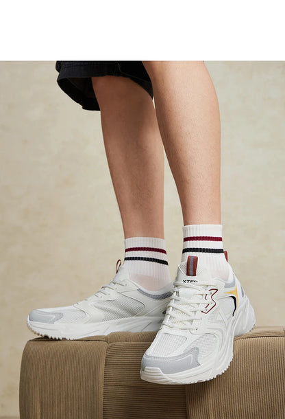 Zapatillas casuales Xtep para hombre, calzado deportivo de verano resistente, con cordones, antideslizante y resistente al desgaste para exteriores 876219320026