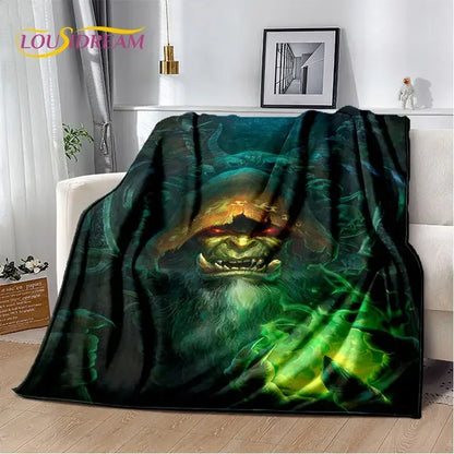 World of Warcraft,WOW ,Game Gamer Soft Plush Blanket,Flannel Blanket Throw Blanket for Living Room Bedroom Bed Sofa Picnic Cover