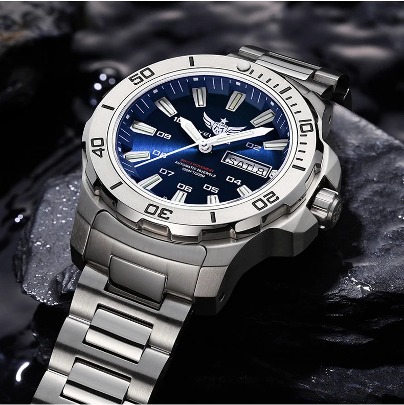 Yelang V5.1 Men's Watch 44mm Super Dive 300M Professional Waterproof SW220 Movement Luxury Automatic Mechanical Watch for Men