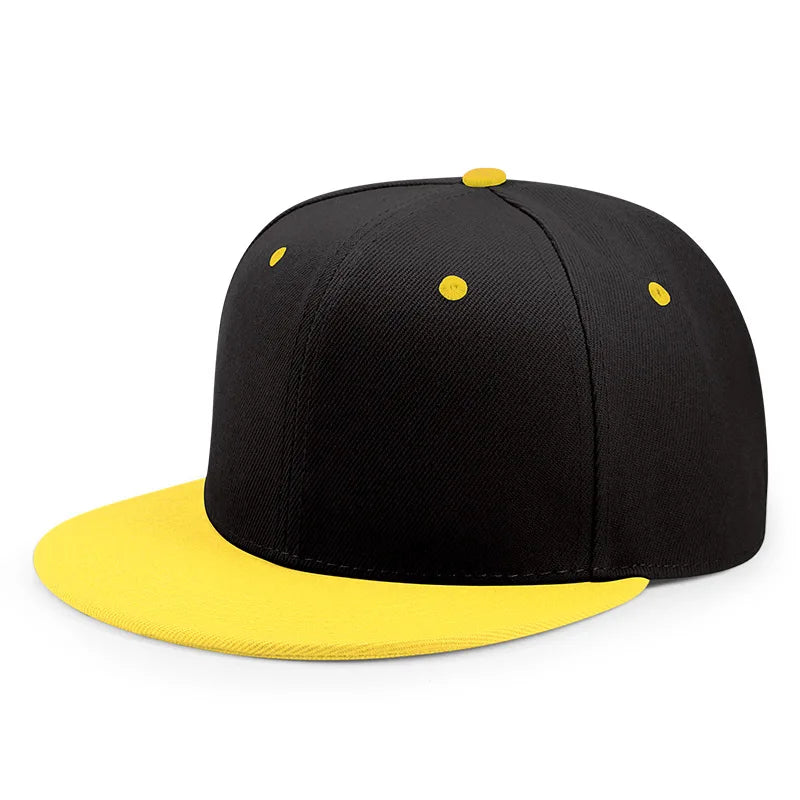 Wholesale 40 Colors Adjustable Flat Peak Snapback Caps Lady Fashion Polyester Plain Baseball Hat Men Hiphop Blank Sport Cap