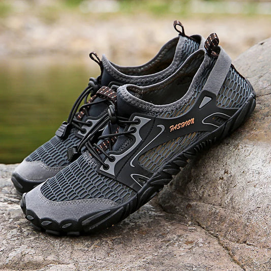 Water Shoes for Men, Trekking Hiking Shoes, Drainage Beach Aqua Shoes, Quick Dry Swim Barefoot Sandals, Diving Fishing Surfing Sneakers