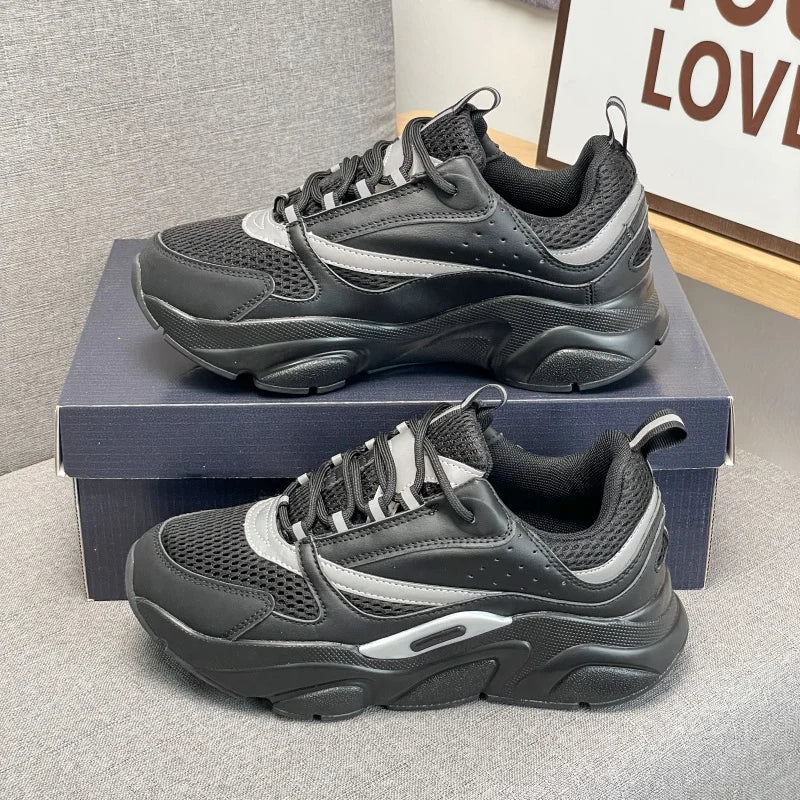 Chaussures décontractées pour hommes, sans logo, semelle épaisse, respirantes, baskets tendance, chaussures de marche confortables pour hommes, zapatillas hombre, chaussures de luxe pour hommes.