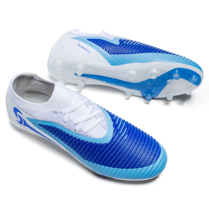 Chaussures de Football pour hommes, crampons de société, bottes professionnelles de terrain de Football en plein air, chaussures d'entraînement sur gazon, baskets à pointes longues
