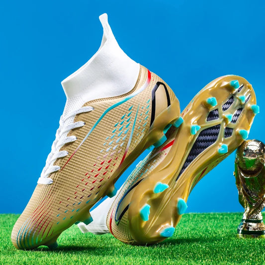 Men Football Boots Professional Outdoor Unisex Soccer Shoes Soccer Training Turf Futsal Match Grass Cleats Non-slip Breathable