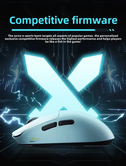 SCYROX V6 porenfreie kabellose Esports-Maus 40g 750IPS mit 8k-Empfänger, schneller Reaktion, 3950, hochwertig, 8KHz Gaming-Maus