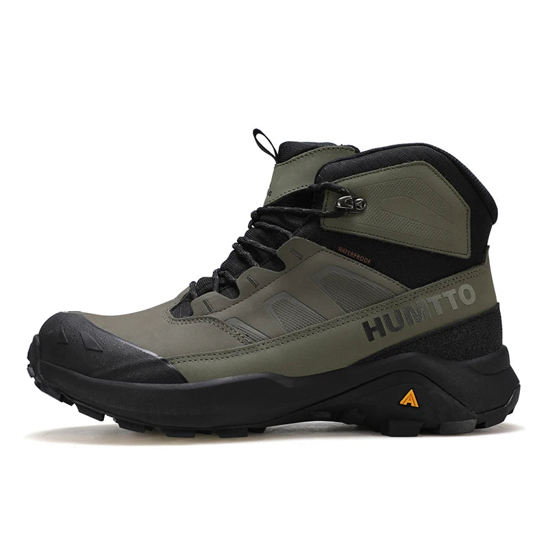 HUMTTO Buty trekkingowe męskie wodoodporne buty myśliwskie taktyczne pustynne buty bojowe za kostkę do trekkingu dla mężczyzn i kobiet ciepłe skórzane sneakersy