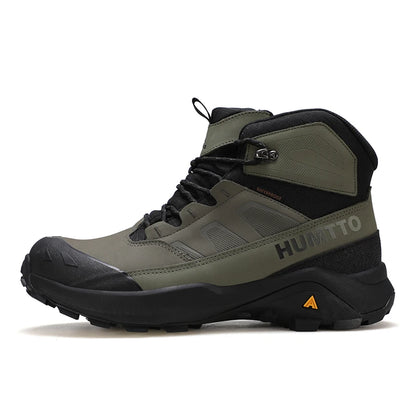 HUMTTO Buty trekkingowe męskie wodoodporne buty myśliwskie taktyczne pustynne buty bojowe za kostkę do trekkingu dla mężczyzn i kobiet ciepłe skórzane sneakersy
