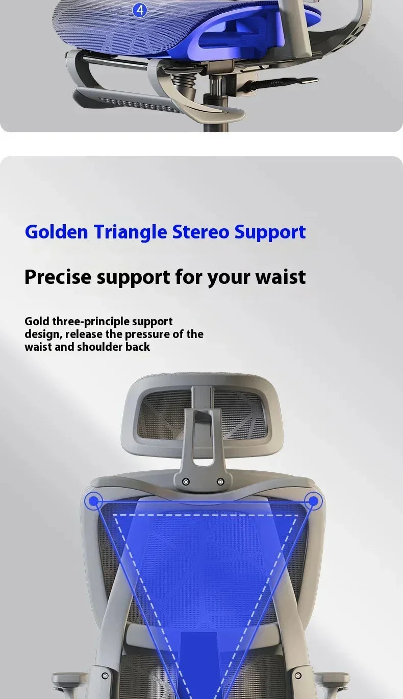 Gaming Chair Office Desk Ergonomic Computer Adjustable Armrests 3D Headrest Chair Lift Chair Back Can Tilt Back with Foot Pedals