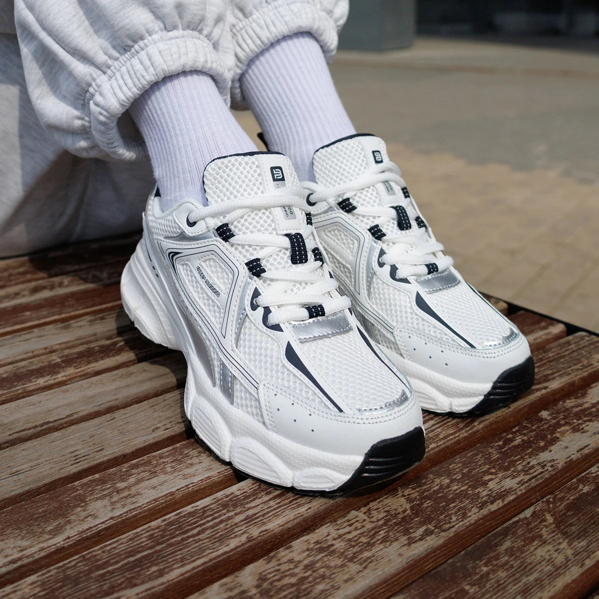 Baasploa Women Sports Shoes Outdoor Lightweight Breathable Jogging Sneakers Female Casual Mesh Anti-slip Lace Up Running Shoes