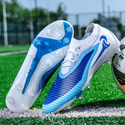 Chaussures de Football pour hommes, crampons de société, bottes professionnelles de terrain de Football en plein air, chaussures d'entraînement sur gazon, baskets à pointes longues