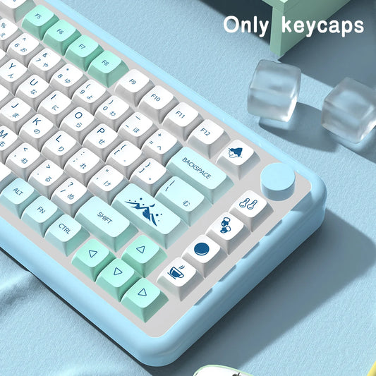 Keycaps Iceberg perfil XDA brasileño coreano japonés ruso español francés ISO Enter PBT para teclado mecánico GK61