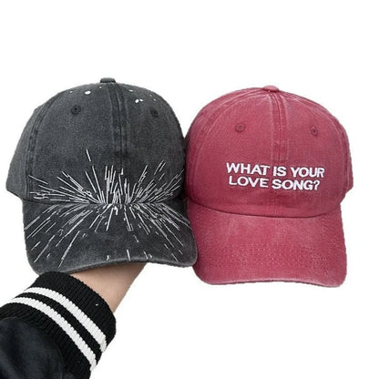 Koreansk K-pop What Is Your Love Song Samme strikkede broderede kasket World Tour-koncertkasket Mode til kvinder og mænd Udendørs baseballkasketter