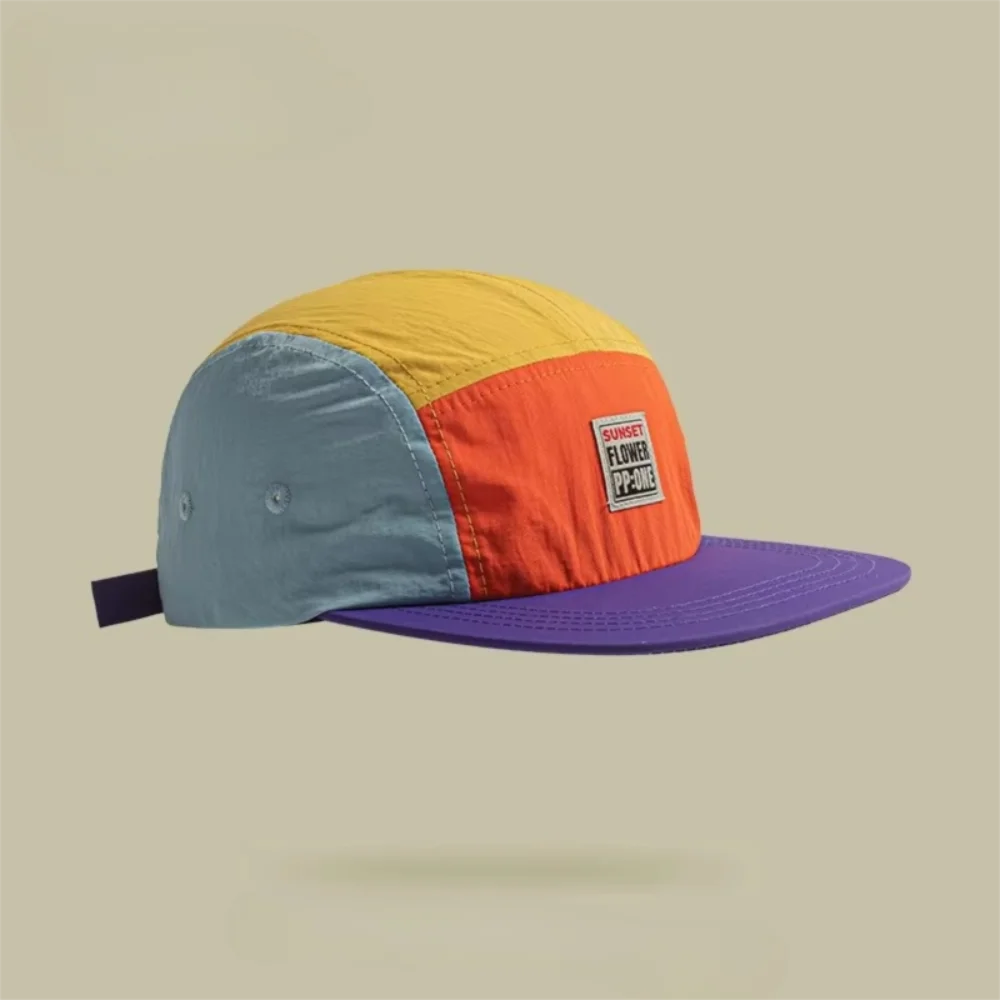 Retro Japanese Style Hip-hop Hats Thin 5 Panel Flat Brimmed Baseball Cap Breathable Quick-drying Sunscreen Hat Unisex