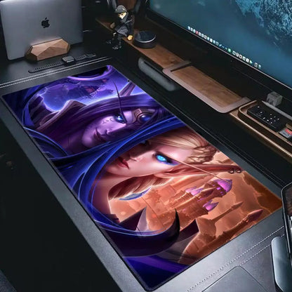 World Of Warcraft Game XXL Large Mouse pad Large Keyboard Desk Mat Gaming Mouse Pad Lock Edge Non-slip Table pad Mat HYBXAXC