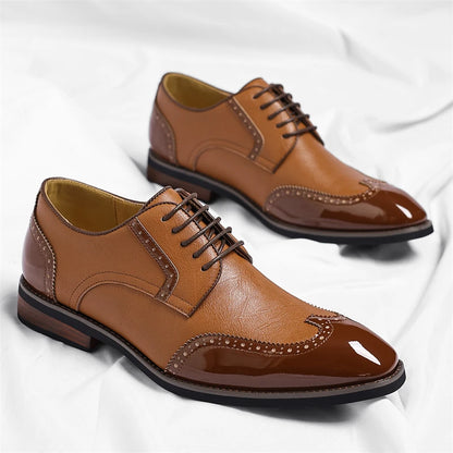 PU Leather Men's Oxford Shoes Heighten Formal Casual Shoes Business Male Suit Shoes New Design Derby Footwear Walking Sneakers
