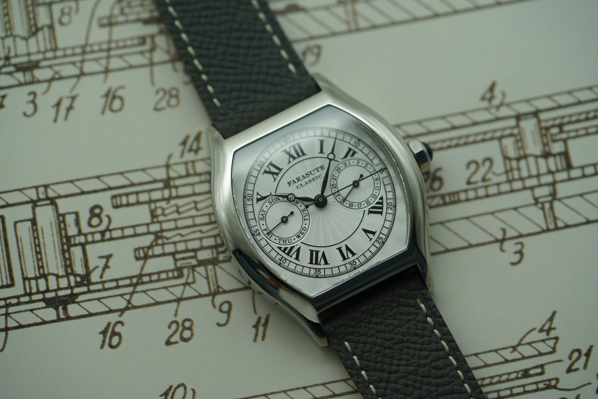 FARASUTE 36 mm-es luxus retro férfi kvarcóra VH64 szerkezetű, rozsdamentes acélból készült sportos divatóra zafírüveggel, vízálló Relogio