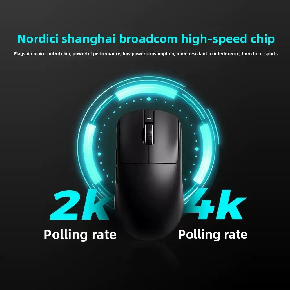 Mouse wireless ergonomico leggero VXE Dragonfly R1 con sensore PAW3395, mouse da gaming tri-mode a bassa latenza per PC, giocatori, ufficio e regalo