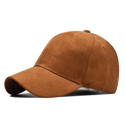Gorra de béisbol de ante al por mayor, otoño-invierno, para hombre y mujer, gorra urbana lisa de invierno, unisex, ajustable, informal, sin adornos